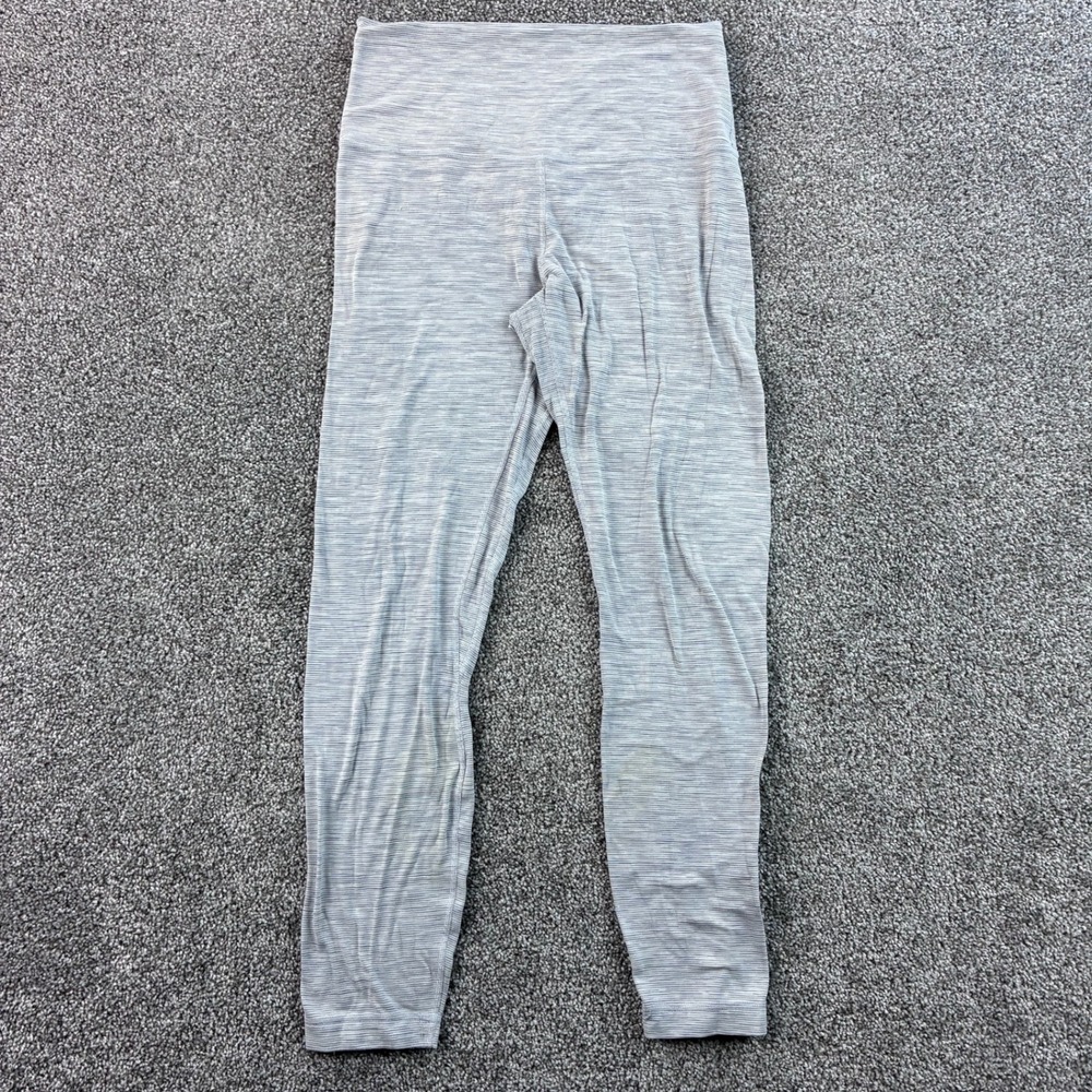 Lululemon Align Pant 25" Women's 8 Gray Space Dye High Rise Yoga LW5CTDS